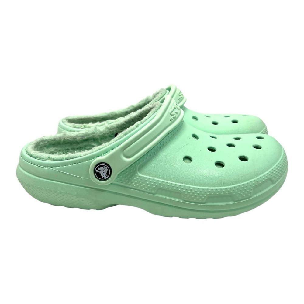 Crocs Classic Lined Comfort Clog Mint Green Casual Men’s 7 - Picture 1 of 16
